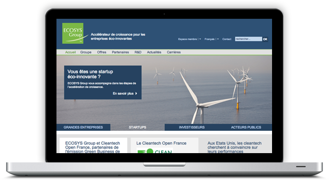 Agence Web Coheractio : Création du site Internet et réseau social Ecosys Group
