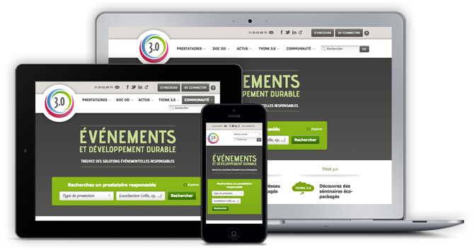 Agence Web Coheractio : Création des sites Internet et site mobile Evénément 3-0