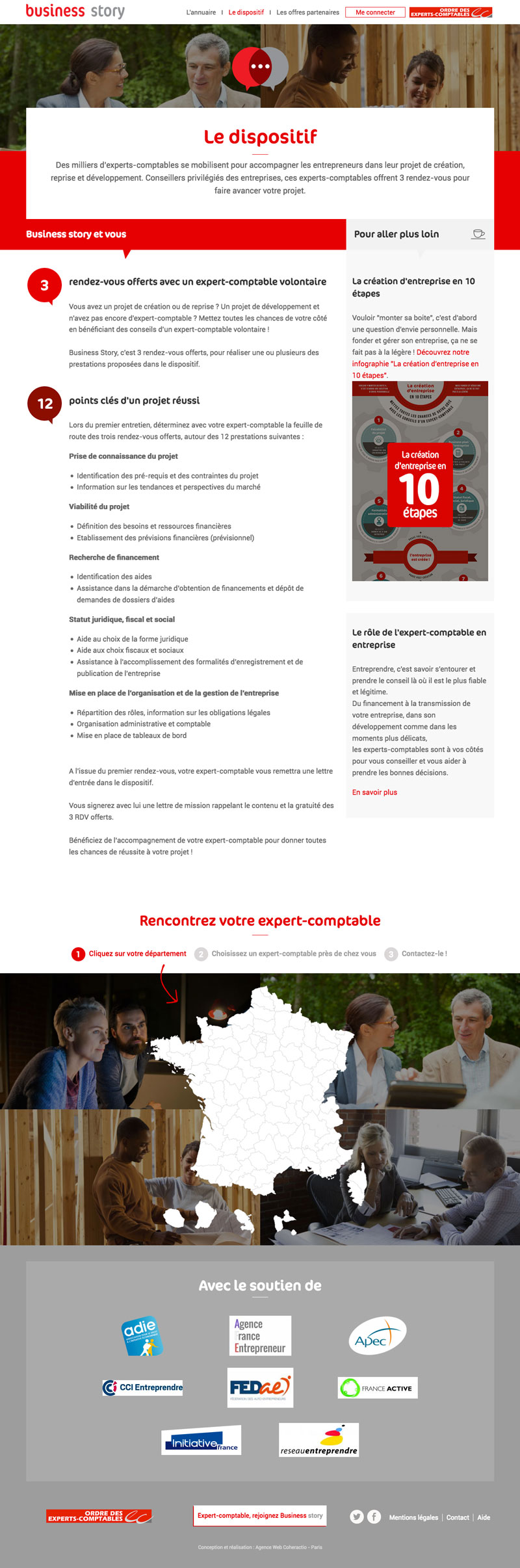 Business Story - Développement site Drupal responsive pour l'Ordre des Experts Comptables par Coheractio Agence Web Paris