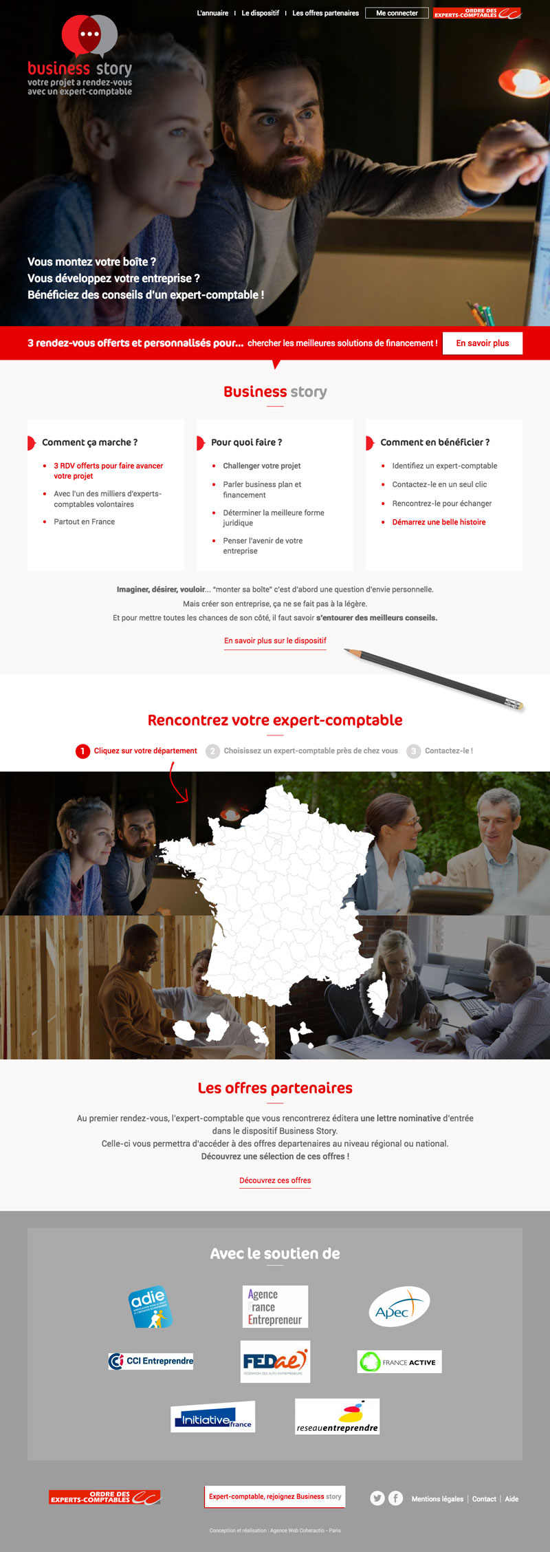 Business Story - Conception site Internet responsive pour l'Ordre des Experts Comptables par Coheractio Agence Web Paris