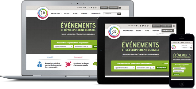 Création sites mobiles - 3 format d'affichage en responsive design